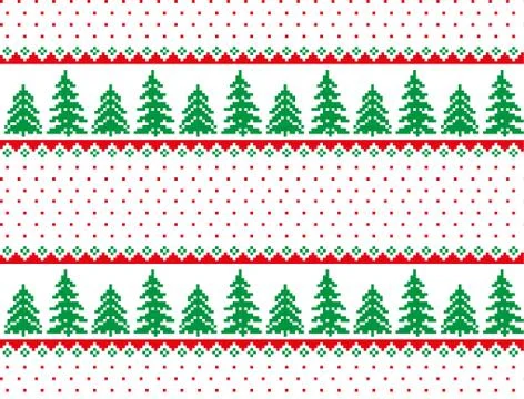 New Year s Christmas pattern pixel vector illustration eps Illustrazione stock