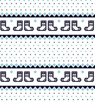 New Year s Christmas pattern pixel vector illustration eps 스톡 일러스트