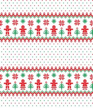 New Year s Christmas pattern pixel vector illustration eps 스톡 일러스트