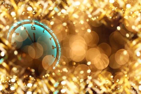 New Year 's clock Stock Illustration