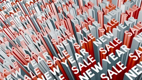 New Year Sale Background Stock Footage 256984062