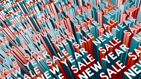 New Year Sale Background Stock Footage 256984098