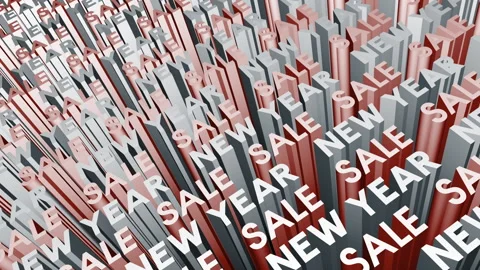 New Year Sale Background Stock Footage 256984861