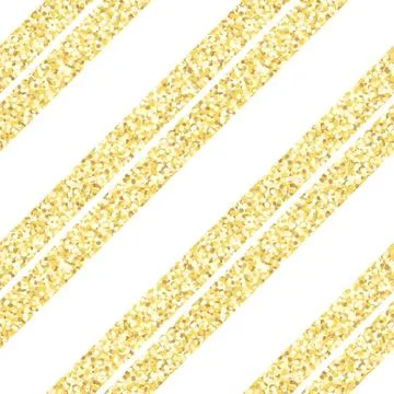 New Year seamless gometric pattern with golden glitter textured stripes Stock Illustration