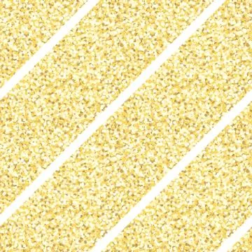 New Year seamless gometric pattern with golden glitter textured stripes Stock Illustration