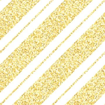 New Year seamless gometric pattern with golden glitter textured stripes 库存插图
