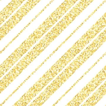 New Year seamless gometric pattern with golden glitter textured stripes Stock Illustration