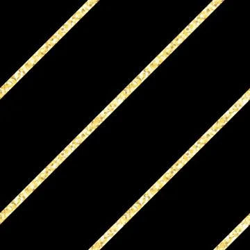 New Year seamless gometric pattern with golden glitter textured stripes Stock Illustration