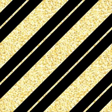 New Year seamless gometric pattern with golden glitter textured stripes Stock Illustration
