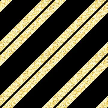 New Year seamless gometric pattern with golden glitter textured stripes Stock Illustration