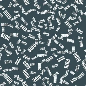 New Year seamless pattern on the dark background Stock Illustration