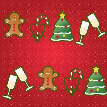 New year seamless pattern. Endless Christmas template Stock Illustration