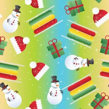 New year seamless pattern. Endless Christmas template Stock Illustration