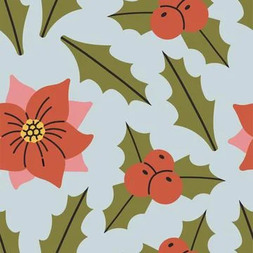 New year Seamless Pattern. Hand drawn pattern. New year texture for print Stock Illustration