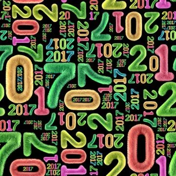 New Year seamless pattern 스톡 사진