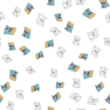 New year simbols, seamless pattern Stock Illustration