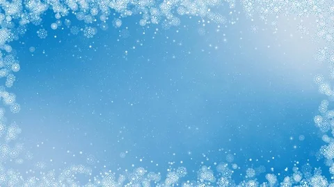 New Year Snowflakes Frame Stock Footage 81680363