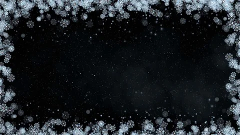 New Year Snowflakes Frame Stock Footage 81680399
