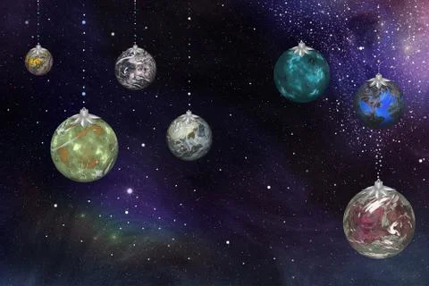 New year in space Illustrazione stock