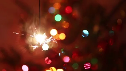 New Year sparkler Stock Footage 83897176