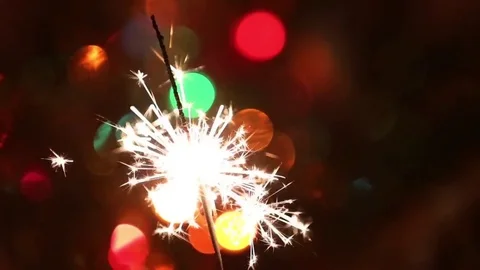 New Year sparkler Stock Footage 83897185