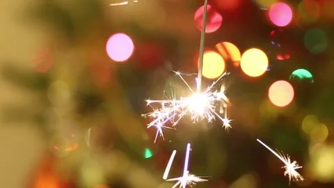 New Year Sparkles Stock Footage 83897997