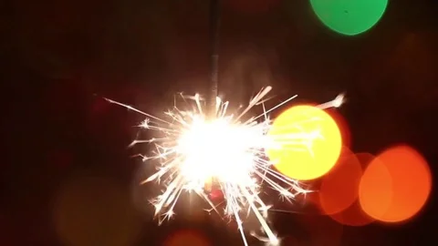 New Year Sparkles Stock Footage 83898180