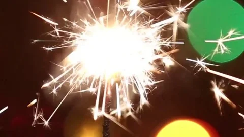 New Year Sparkles Stock Footage 83898186