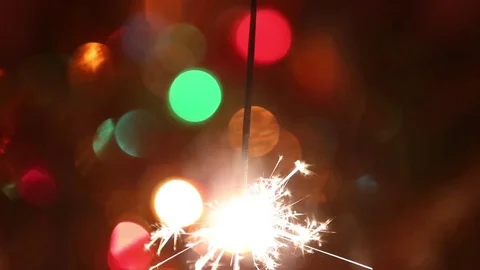 New Year Sparkles Stock Footage 83898443