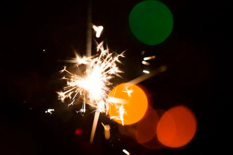 New Year sparkles Stock Photos