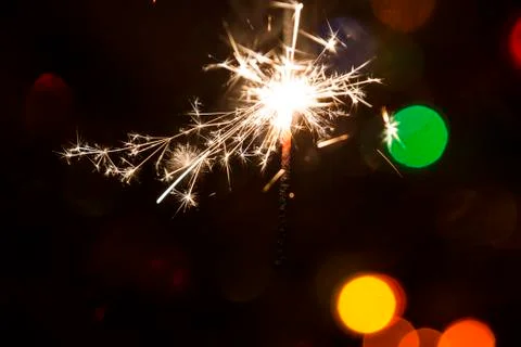 New Year sparkles Stock Photos