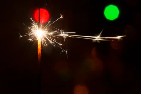 New Year sparkles Stock Photos