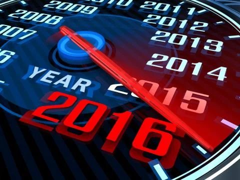 New year speedometer Stock-Illustration