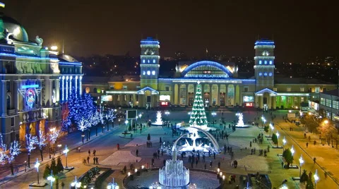 New Year on the Square Stock Footage 1034308