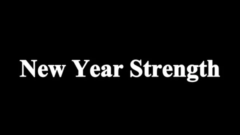 New year strength text animation with black background Stock Footage 337314654