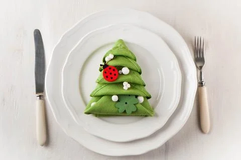 New year table set Stock Photos