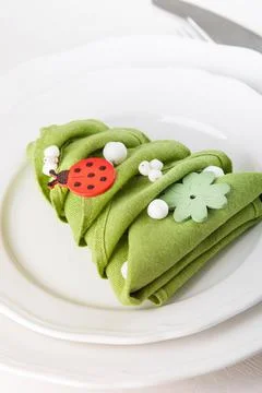 New year table set Stock-Fotos