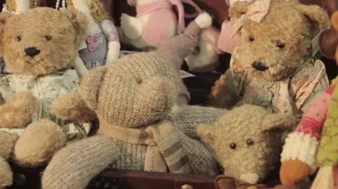 New year Teddy Bears Stock Footage 56859640