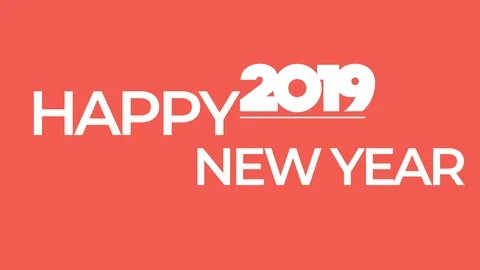 New Year Text Motion Intro Alpha Channel Stock Footage 95037329