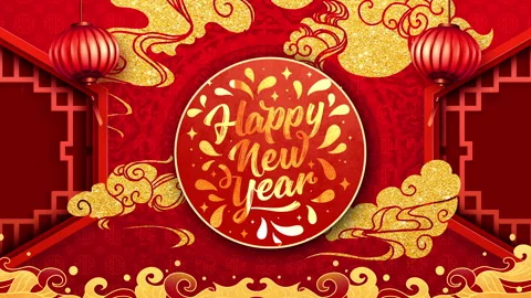 New Year themed festive background material-5 Video stock 296357060