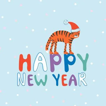 New year tiger Stock Illustration