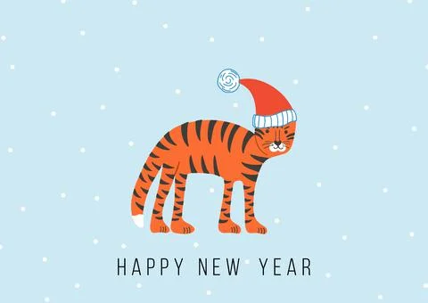 New year tiger Stock Illustration
