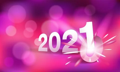 New year title changing from 2020 to next year Stock Illustration