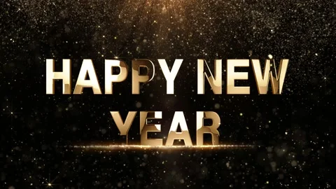New Year Top ten countdown glittering gold bright numbers from 10 to 1 seconds. Video stock 225183006