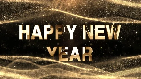 New Year Top ten countdown glittering gold bright numbers from 10 to 1 seconds. Stock Footage 225208776