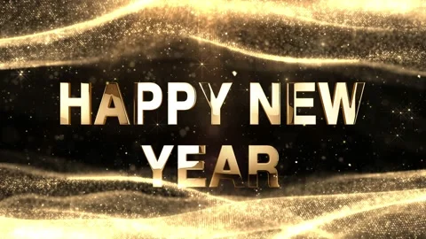 New Year Top ten countdown glittering gold bright numbers from 10 to 1 seconds. Video stock 225271898