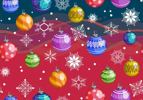 New year toys hand pattern seamless print textile Stock Illustration