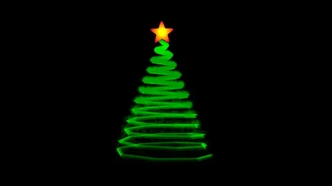 New Year Tree and Alpha Stock-Footage 83854723