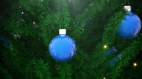 New Year tree with balls and light bulbs Stock Footage 56740342