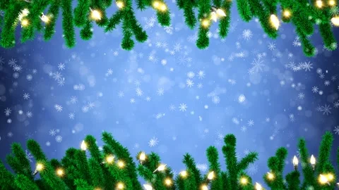 New Year tree branches decorated with light bulbs Stock Footage 99016879